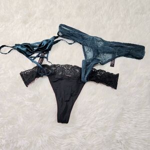 Lot of three Victoria's Secret thong panties size medium NWOT